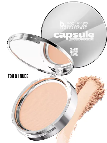 B.COLOUR PROFESSIONAL Пудра для лица матирующая CAPSULE 01 Nude база бежевый