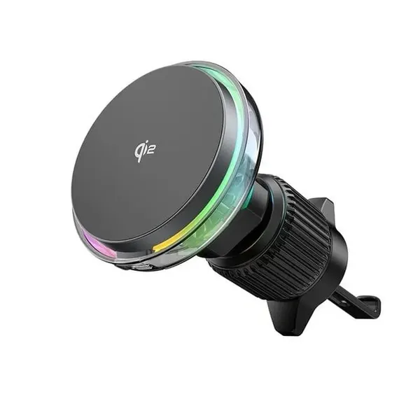 Автомобильный держатель WIWU Qi2 Aurora CH-324 MagSafe в воздуховод для смартфона (Black)