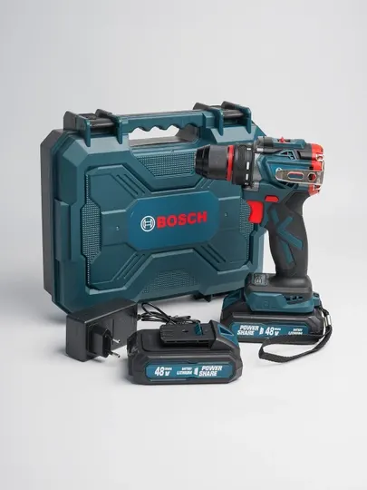 Шуруповерт профессиональный Bosch, бесщёточный мотор, аккумуляторный, 2 шт