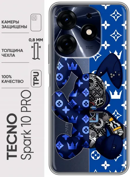 Trendmall Чехол на Tecno Spark 10 Pro Мишка (для девушки)
