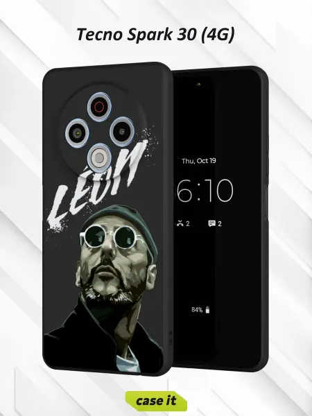 Case it Чехол на Tecno Spark 30 4Gс принтом Leon