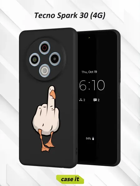 Case it Чехол на Tecno Spark 30 4Gс принтом Гусь