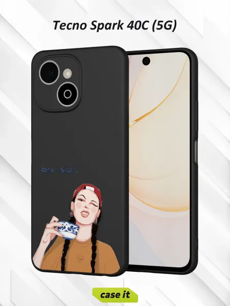 Case it Чехол на Tecno Spark 40C (5G)с принтом Kazakh Girls