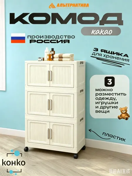 Birdhouse Комод для вещей узкий с ящиками
