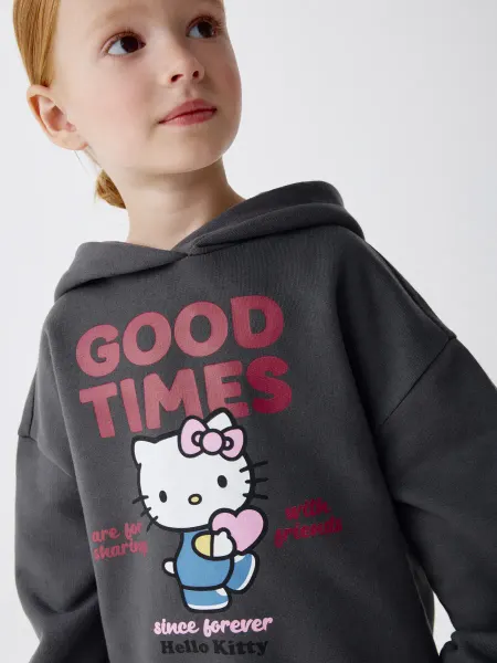 SELA Худи с капюшоном оверсайз с принтом Hello Kitty