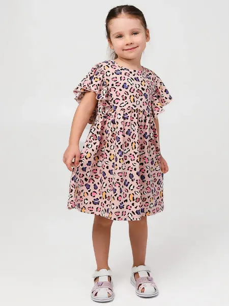 YOULALA KIDS Летнее платье сарафан с коротким рукавом рукава крылышки