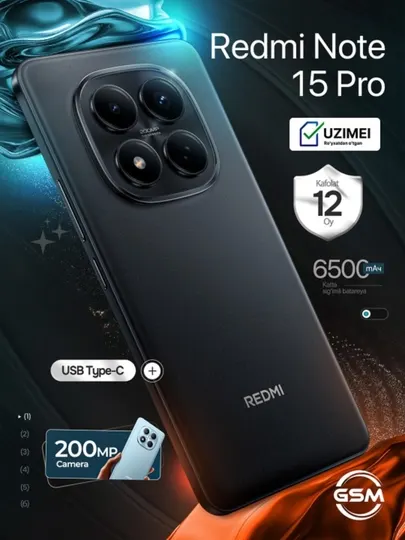 Смартфон Redmi Note 15 Pro 120Hz AMOLED, камера 200 МП, батарея 5000 мАч