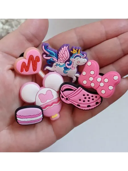 Lovely jibs Jibbitz для девочек микки розовые джибитсы детские