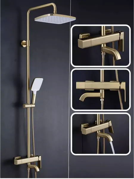 Gappo G2418-23 Душевая система сатиновое золото