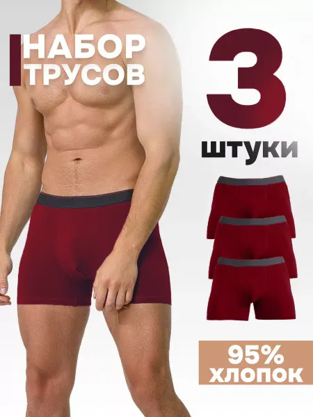 Новомосковский трикотаж Трусы мужские боксеры набор 3 шт