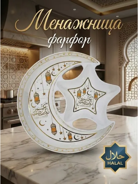 Менажница посуда для сервировки мусульманская Звезда