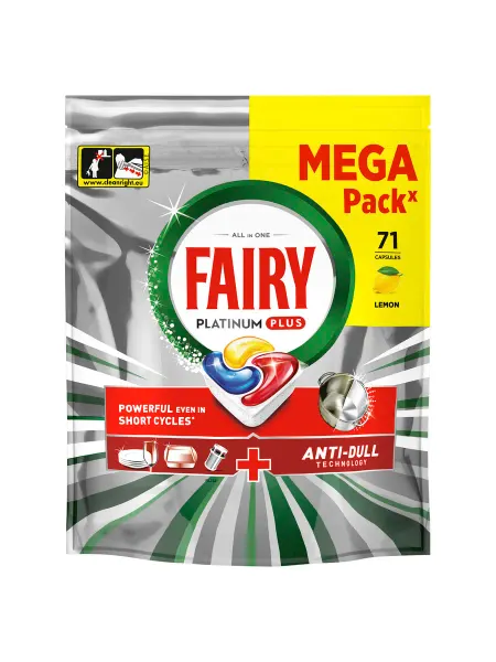 Fairy Капсулы для посудомоечной машины Platinum Plus, 71 шт