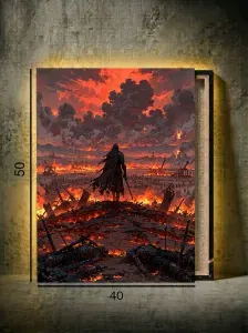 Картина на холсте / Поле битвы / dark fantasy / 40х50