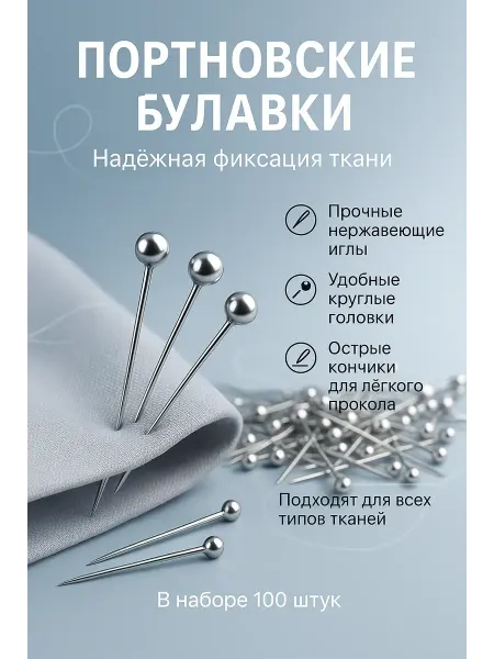 Бонит Булавки портновские с шариком