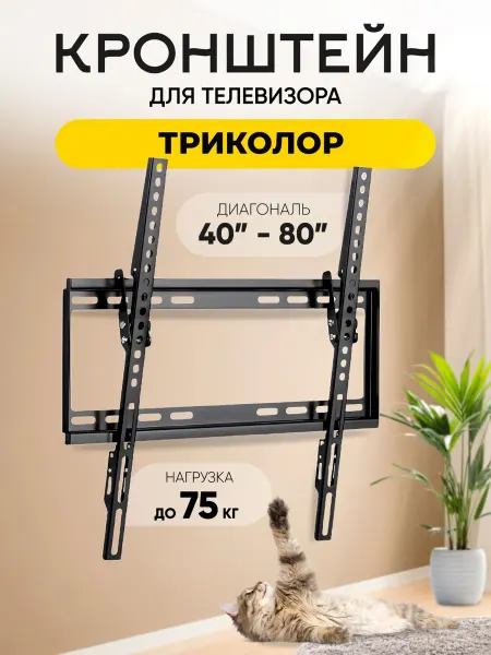 Кронштейн для телевизора Триколор на стену до 75 кг