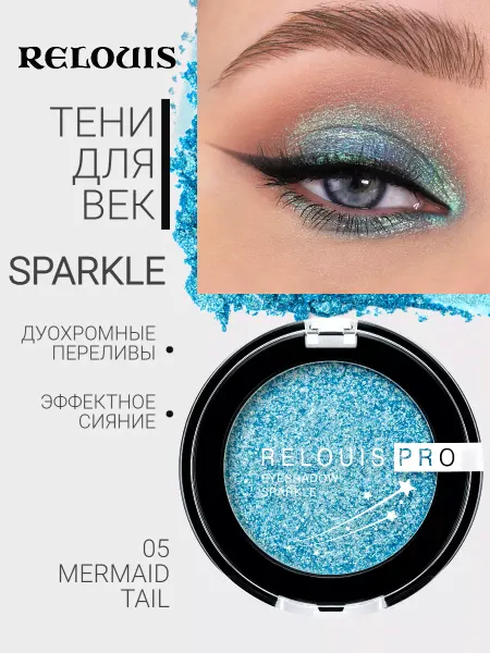 RELOUIS Тени для век блестящие Eyeshadow Sparkle