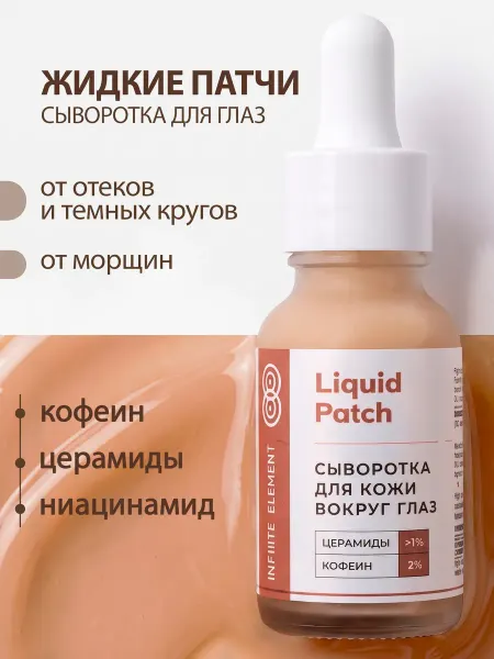 Infinite Element Сыворотка с кофеином для глаз от отеков и темных кругов