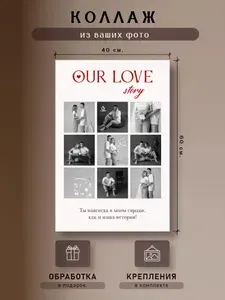 Картина на холсте "Коллаж по фото", 40х60
