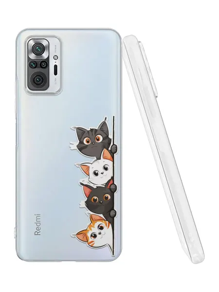 QuestCase Чехол на Redmi Note 10 Pro с принтом Котики