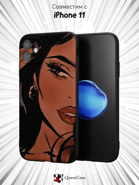 QuestCase Чехол на Apple iPhone 11 с принтом Девушка