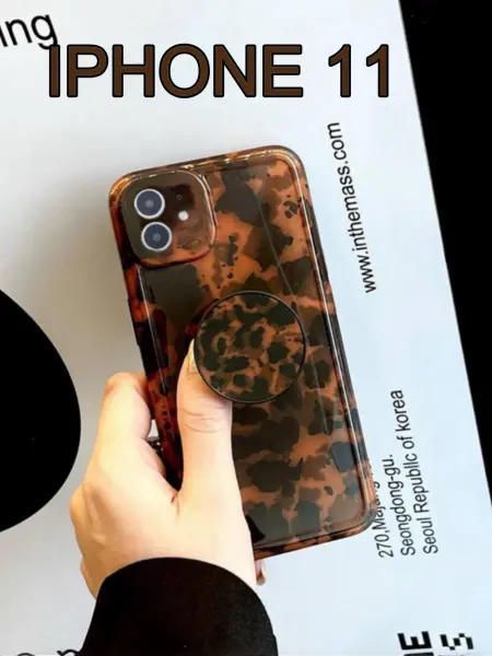CASE HOUSE Чехол на iphone 11 с принтом леопардовый силиконовый