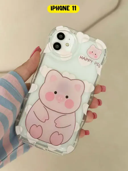 CaseLove Чехол на iPhone 11 прозрачный силиконовый Розовая свинюшка