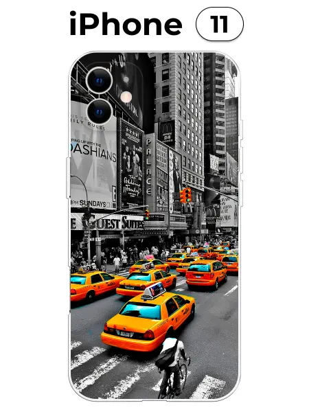 UV Shop Чехол на iPhone 11 с принтом Америка Нью-Йорк (США)