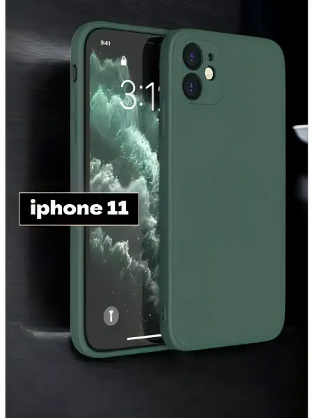 IPhone чехлы Чехол на iPhone 11 с защитой камеры силиконовый квадратный
