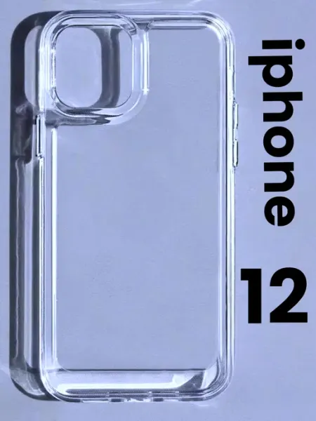 ND CASE чехол на iphone 12 прозрачный с квадратными гранями