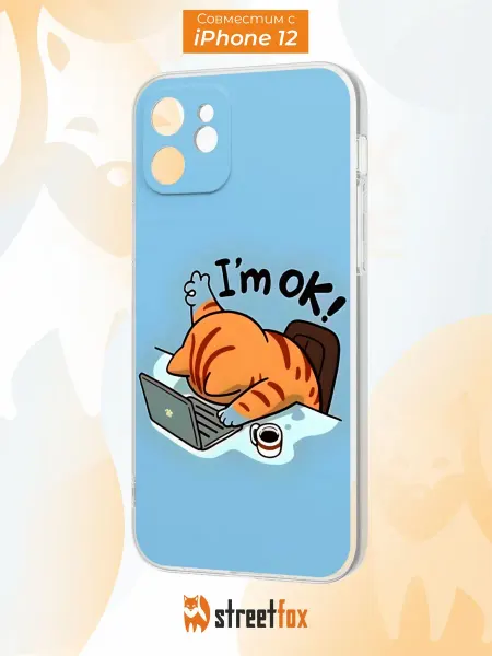 Street Fox Чехол на iPhone 12 с принтом Котик
