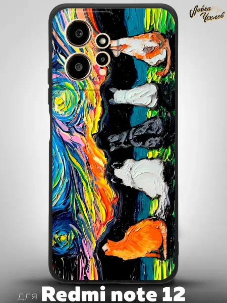 Лавка Чехлов Чехол на Redmi Note 12 с принтом силиконовый