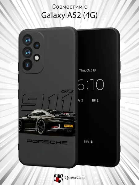 QuestCase Чехол на Samsung A52 4G с принтом Porsche 911