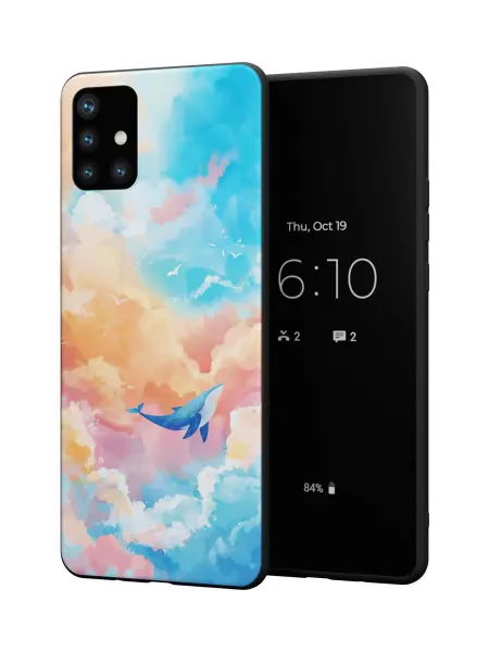 QuestCase Чехол на Samsung A51 4G с принтом Облака
