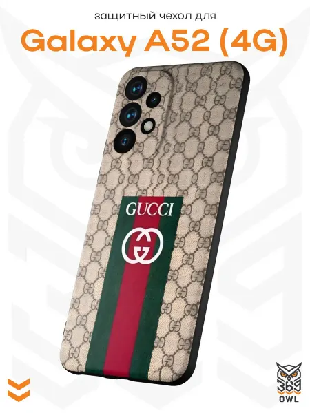 OWL369 Чехол на Samsung A52 4G с принтом в стиле Gucci