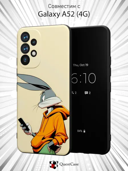 QuestCase Чехол на Samsung A52 4G с принтом Багз Банни