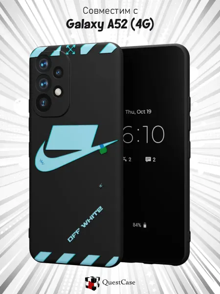 QuestCase Чехол на Samsung A52 4G с принтом Найк