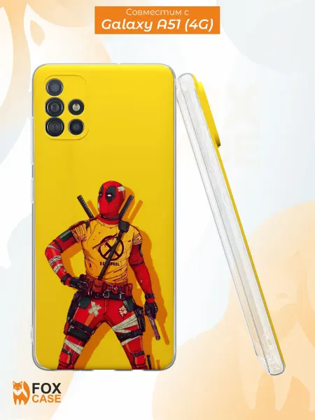 Fox Case Чехол на Samsung А51 4G с принтом Дедпул