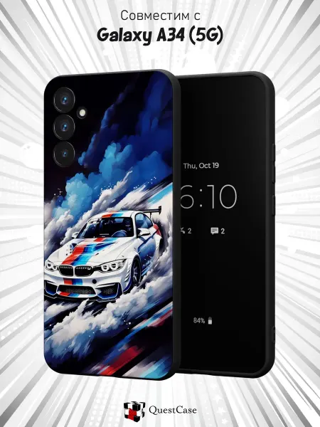 QuestCase Чехол на Samsung A34 5G с принтом BMW
