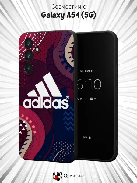QuestCase Чехол на Samsung A54 5G с принтом Adidas