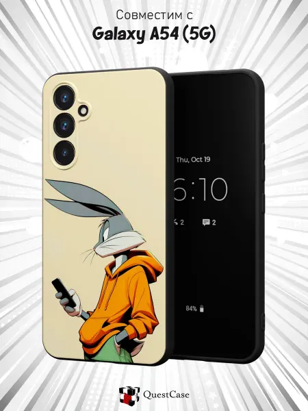 QuestCase Чехол на Samsung A54 5G с принтом Багз Банни