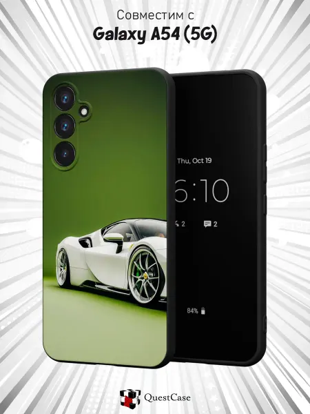 QuestCase Чехол на Samsung A54 5G с принтом Порше