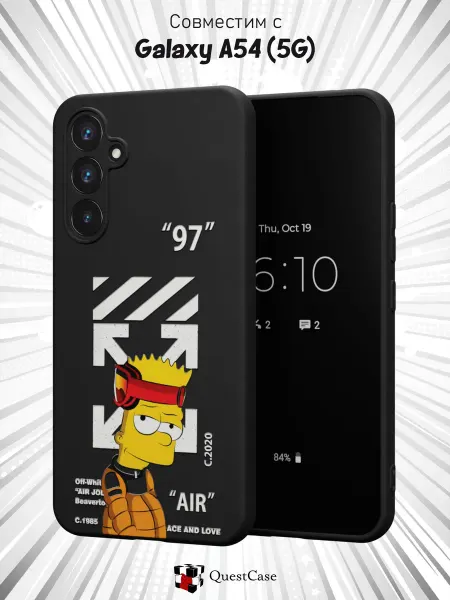 QuestCase Чехол на Samsung A54 5G с принтом Симпсоны
