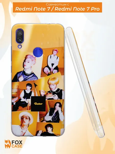 Fox Case Чехол на Redmi Note 7 Note 7 Pro с принтом BTS