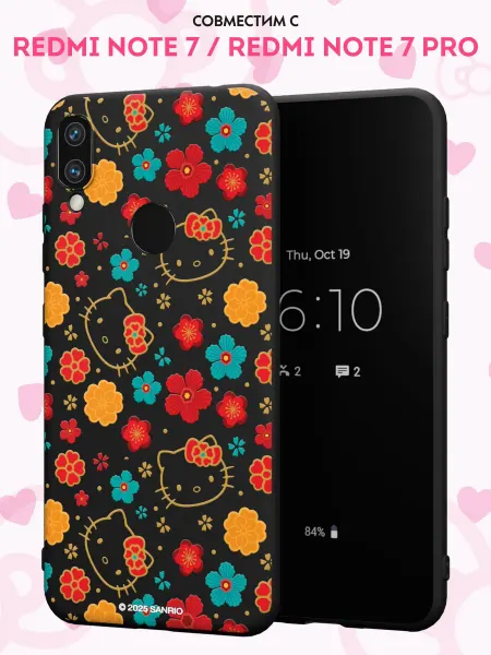 Street Fox Чехол на Xiaomi Redmi Note 7 с принтом Hello Kitty