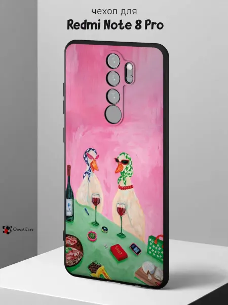 QuestCase Чехол на Redmi Note 8 Pro с принтом Гуси