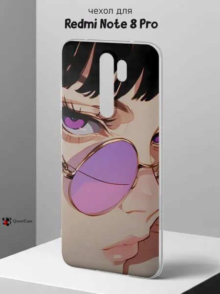 QuestCase Чехол на Redmi Note 8 Pro с принтом Девушка