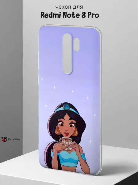 QuestCase Чехол на Redmi Note 8 Pro с принтом Жасмин