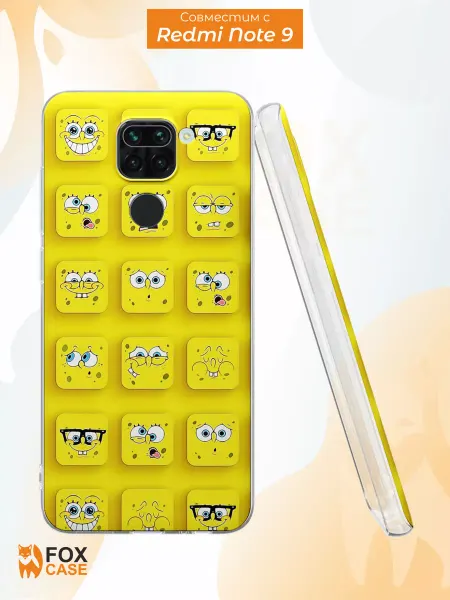 Fox Case Чехол на Xiaomi Redmi Note 9 с милым принтом