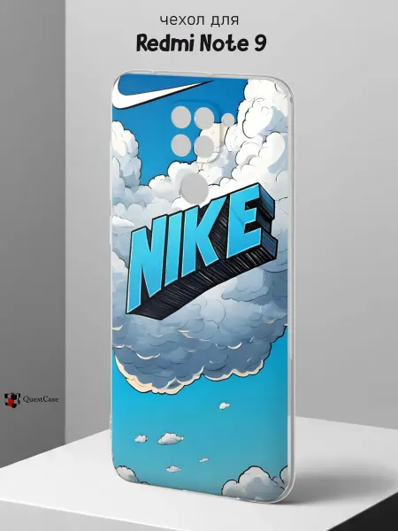 QuestCase Чехол на Redmi Note 9 с принтом Nike