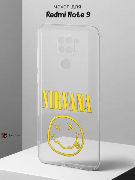 QuestCase Чехол на Redmi Note 9 с принтом Nirvana